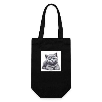 British Shorthair - Gift Bag for Bottles - black - Front