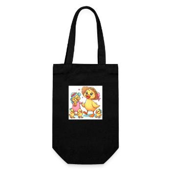 Sweet I Duck Family - Gift Bag for Bottles - black - Front