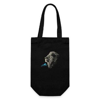 Lion - Gift Bag for Bottles - black - Front