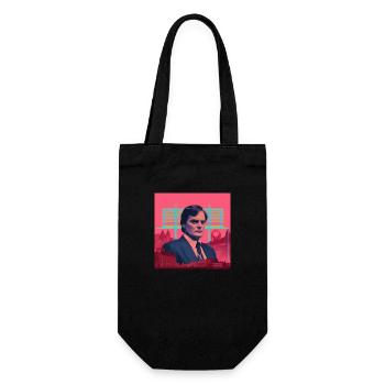 Italienischer Politiker Vaporwave "Pippuzzo" - Geschenkbeutel für Flaschen - Schwarz - Vorne