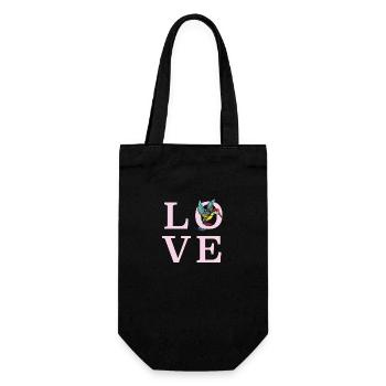 Colibri aime élégant, mignon et coloré - Sac à bouteille - noir - Devant