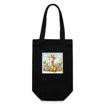 Giraffennascherei - Geschenkbeutel für Flaschen - Schwarz - Vorne
