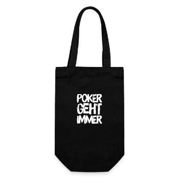 Poker ist wunderbar - Geschenkbeutel für Flaschen - Schwarz - Vorne
