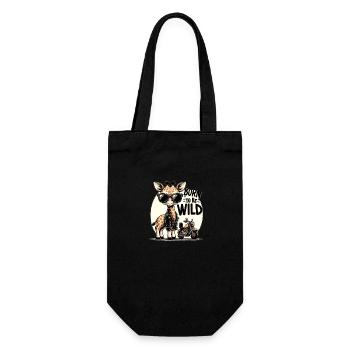 Né pour être sauvage. - Sac à bouteille - noir - Devant