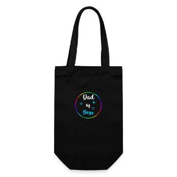 Dad of Boys - Geschenkbeutel für Flaschen - Schwarz - Vorne