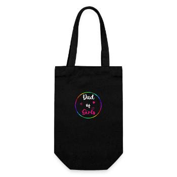 Dad of Girls - Geschenkbeutel für Flaschen - Schwarz - Vorne