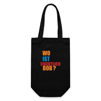 wo ist eigentlich bob - Geschenkbeutel für Flaschen - Schwarz - Vorne