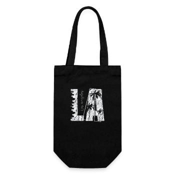 Los Angeles, USA, Amerika, Kalifornien, Patriot Reisen - Geschenkbeutel für Flaschen - Schwarz - Vorne