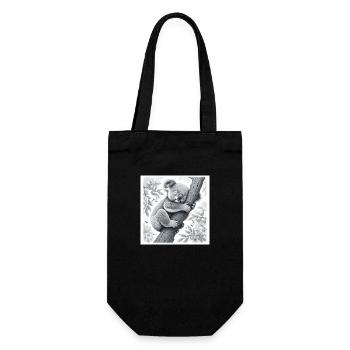 L’ours koala dort - Sac à bouteille - noir - Devant