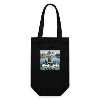 Famille des hippopotames - Sac à bouteille - noir - Devant