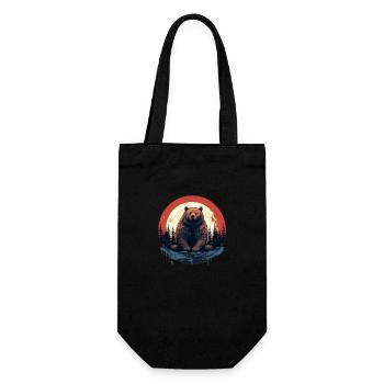 Moon bear - Gift Bag for Bottles - black - Front