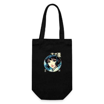 Sakura Sérénité femme japonaise élégante - Sac à bouteille - noir - Devant
