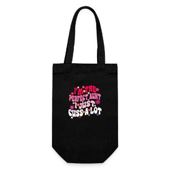 I'm the Perfect Aunt I Just Cuss a Lot Groovy - Gift Bag for Bottles - black - Front