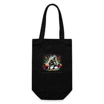 Powerlifting Energie: Kunst-Explosion - Geschenkbeutel für Flaschen - Schwarz - Vorne