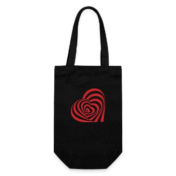 Coeur Amour Coeurs Modernes - Sac à bouteille - noir - Devant