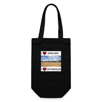 I love England I love Cotswolds - Gift Bag for Bottles - black - Front