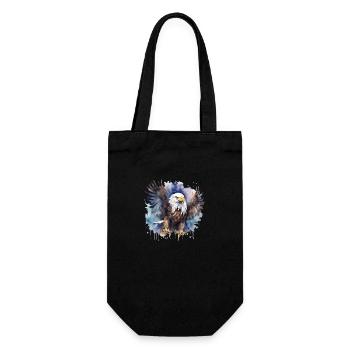 Eagle Flying Power Animal - Gift Bag for Bottles - black - Front