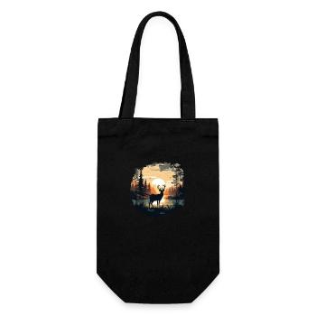 Deer forest - Gift Bag for Bottles - black - Front
