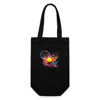 A tennis match consists of several sets - Gift Bag for Bottles - black - Front