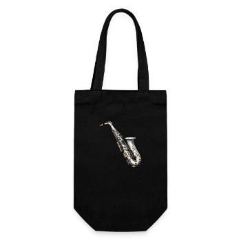 Le saxophone est un instrument à vent - Sac à bouteille - noir - Devant