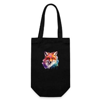 magic fox - Geschenkbeutel für Flaschen - Schwarz - Vorne