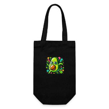 Tanzende Avocado - Geschenkbeutel für Flaschen - Schwarz - Vorne