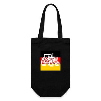 German Flag, Tractor, Agriculture, Protests - Gift Bag for Bottles - black - Front