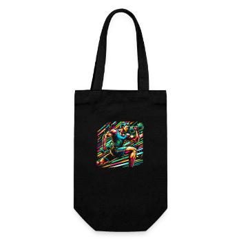Muscle Strength: Bicep Curls Artwork - Gift Bag for Bottles - black - Front