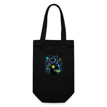 Cybernetic VR Adventure: Immersive Experience - Gift Bag for Bottles - black - Front