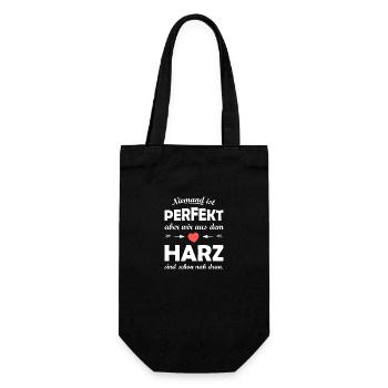 Zuhause im Harz - Geschenkbeutel für Flaschen - Schwarz - Vorne
