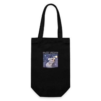 Cute Koala Astronomer: Starry Sky Exploration - Gift Bag for Bottles - black - Front