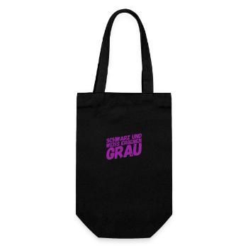 das ergibt grau - Geschenkbeutel für Flaschen - Schwarz - Vorne