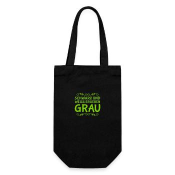 so entsteht grau - Geschenkbeutel für Flaschen - Schwarz - Vorne