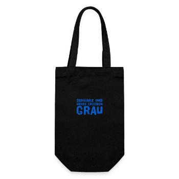 weiß und schwarz ergeben grau - Geschenkbeutel für Flaschen - Schwarz - Vorne