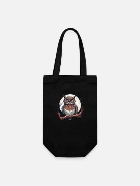 magic owl 2 - Geschenkbeutel für Flaschen - Schwarz