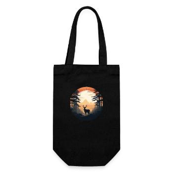 Morning forest - Gift Bag for Bottles - black - Front