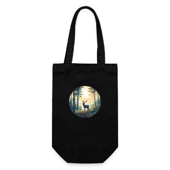 Lonely deer - Gift Bag for Bottles - black - Front