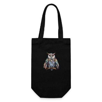Chamanic Power Animal Hibou, Sagesse Intuiotion - Sac à bouteille - noir - Devant