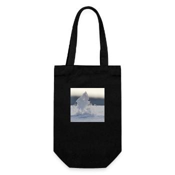 mountain on ice - Geschenkbeutel für Flaschen - Schwarz - Vorne