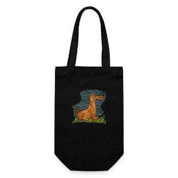 Hund - Geschenkbeutel für Flaschen - Schwarz - Vorne