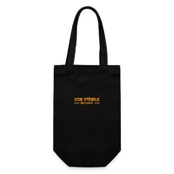 ich fühle mich toll - Geschenkbeutel für Flaschen - Schwarz - Vorne