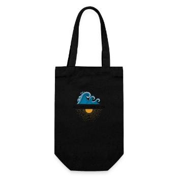 All I need is vitamin sea - Geschenkbeutel für Flaschen - Schwarz - Vorne
