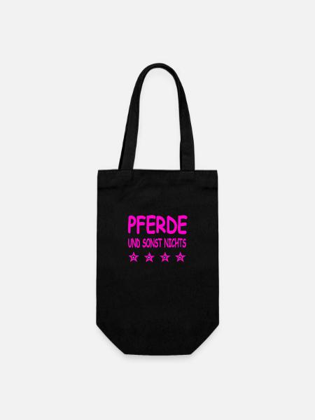 Pferde - Geschenkbeutel für Flaschen - Schwarz