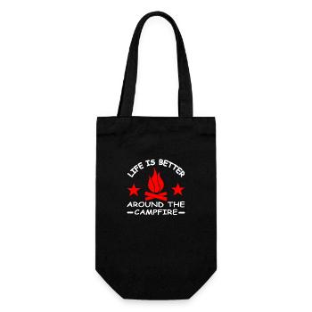 Camping - Gift Bag for Bottles - black - Front