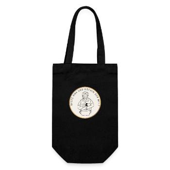 Beste Oma und Köchin der Welt - Geschenkbeutel für Flaschen - Schwarz - Vorne