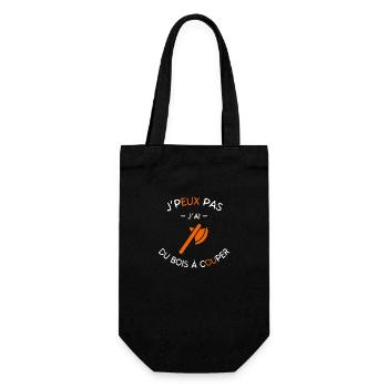 J peux pas j ai du bois à couper - Sac à bouteille - noir - Devant