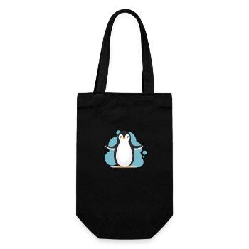 Pingouin heureux - Sac à bouteille - noir - Devant