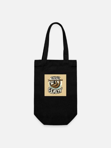Slow Vibes Only - Geschenkbeutel für Flaschen - Schwarz