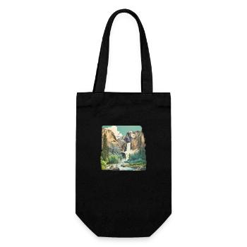 Wunder schöne Berglandschaft - Geschenkbeutel für Flaschen - Schwarz - Vorne