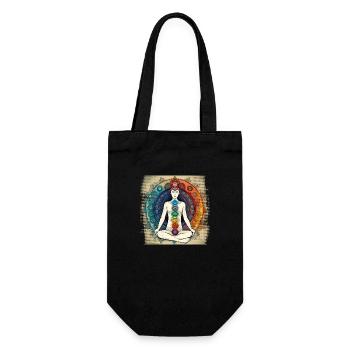 Chakra Mantra Yoga Happiness - Gift Bag for Bottles - black - Front